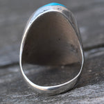 Vintage Sterling Multistone Inlay Ring 10.5