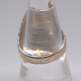 Vintage Sterling Turquoise and Coral Feather Ring 9.75