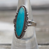 Vintage Sterling Turquoise Ring 6.25