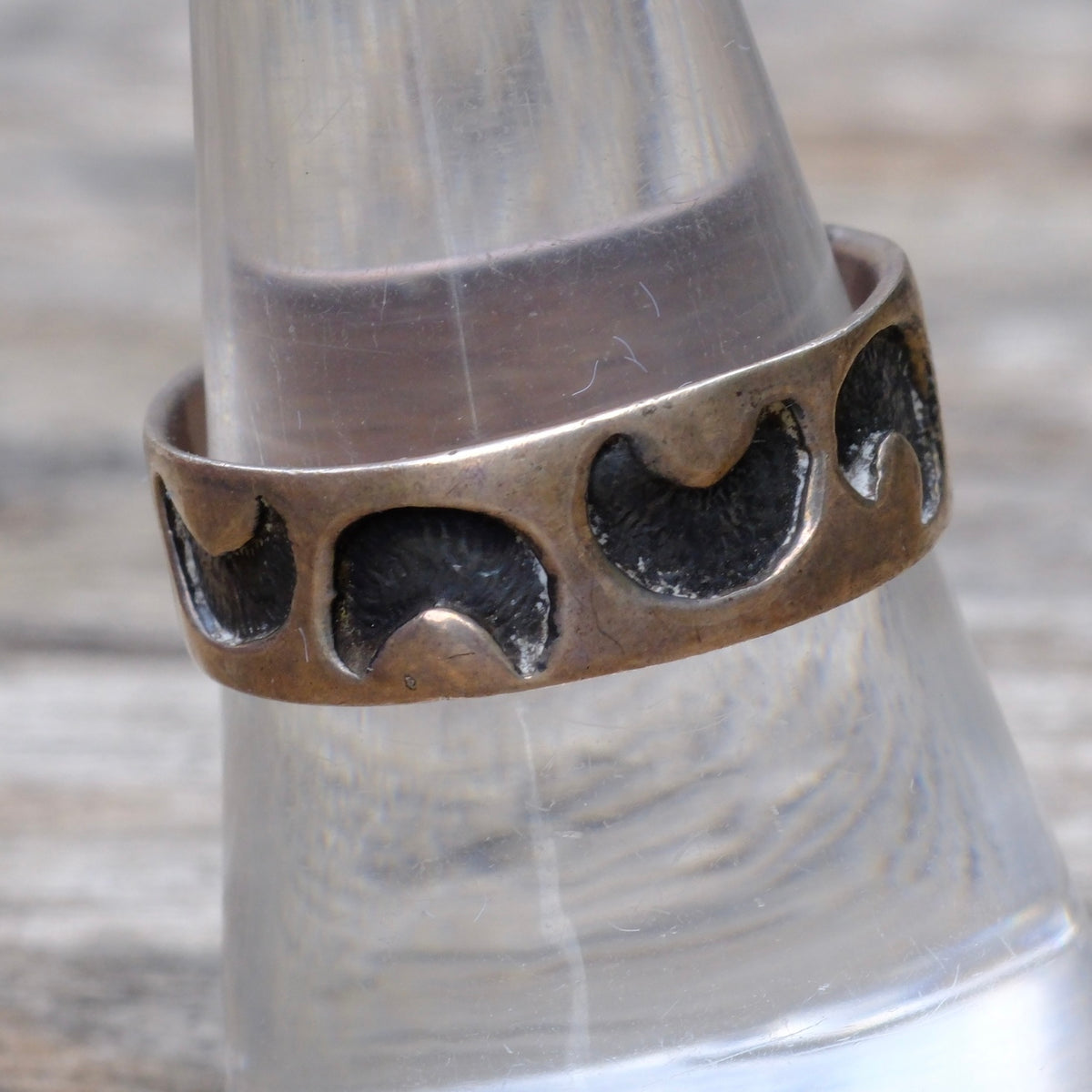Vintage Sterling Stamped Band Ring 9