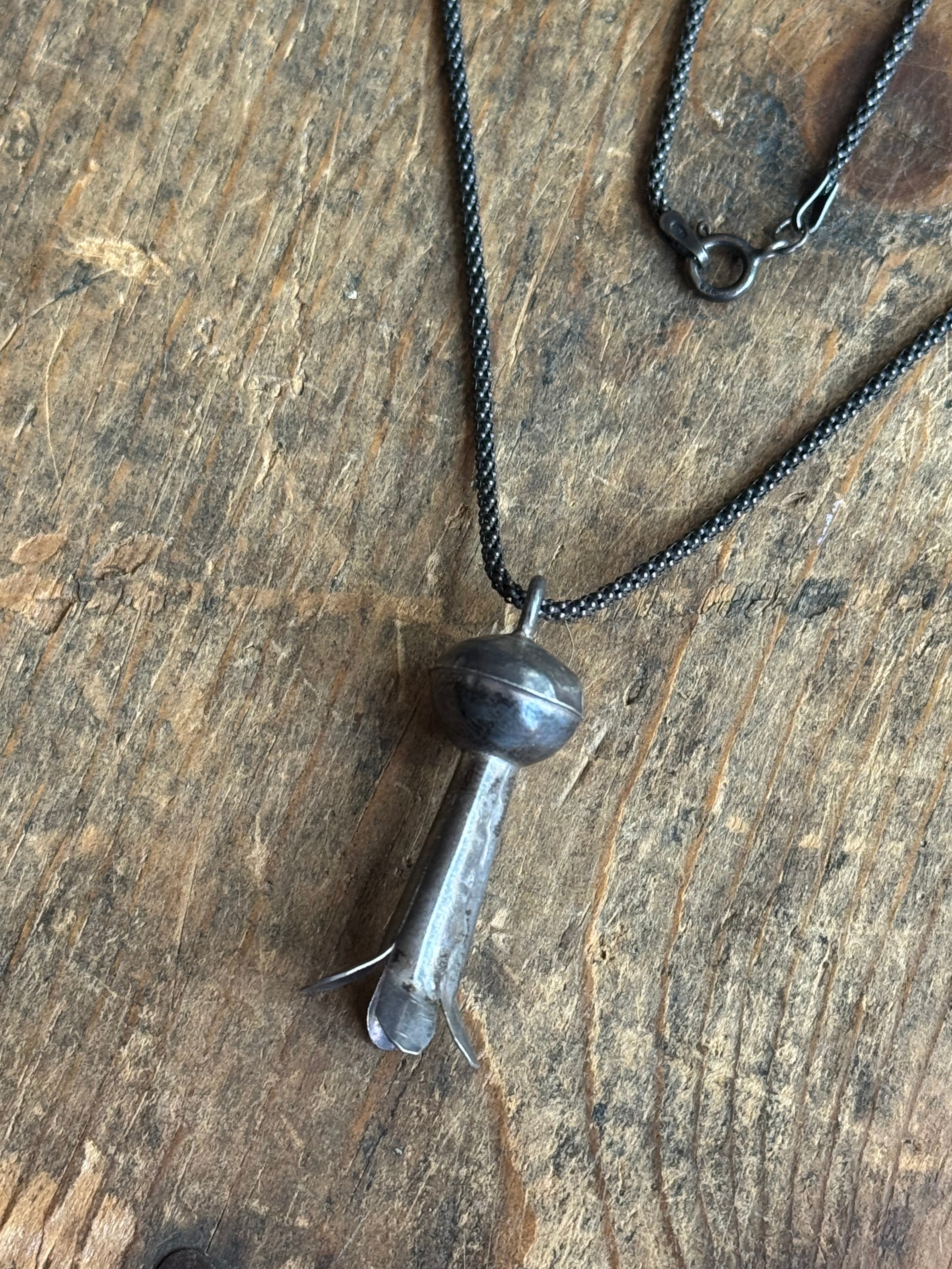 Vintage Sterling Silver Squash Petal Necklace
