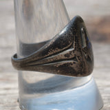 Vintage Sterling Free Masons Signet Ring 10.75