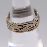 Vintage Sterling Silver Woven Band 4.5