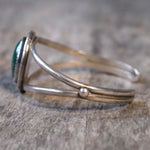 Vintage Sterling Malachite Cuff