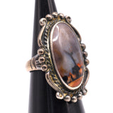 Vintage Sterling Petrified Wood Ring 5