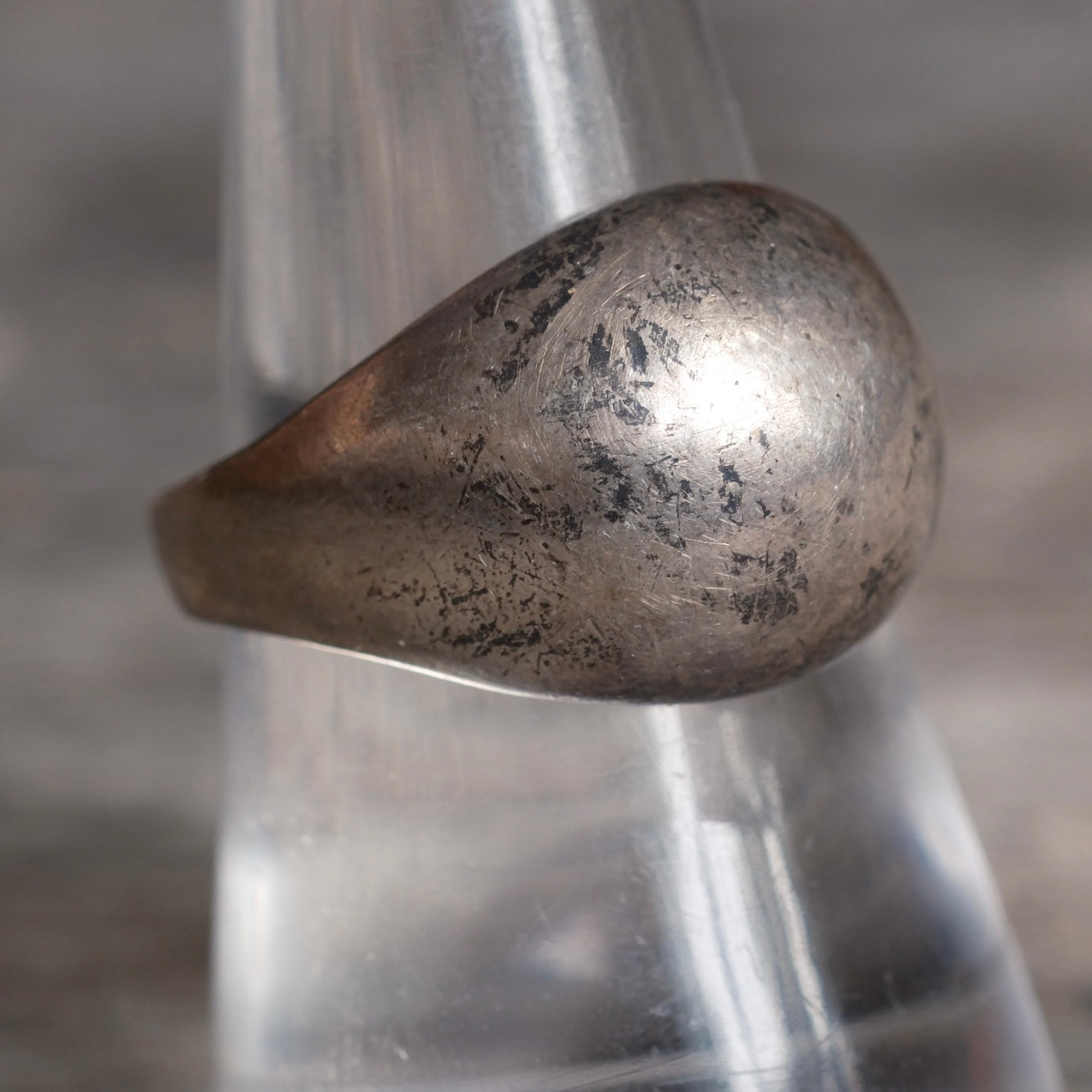 Vintage Sterling Silver Modernist Ring 8.25