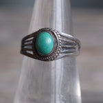 Vintage Sterling Turquoise Band 5.5