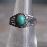 Vintage Sterling Turquoise Band 5.5