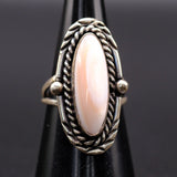 Vintage Sterling Mother Of Pearl Ring 6