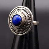 Vintage Sterling Lapis Ring 3.5