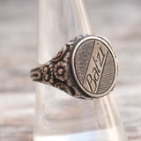 Vintage Sterling Silver Signet Ring 8.5