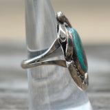 Vintage Sterling Turquoise Ring 7.25