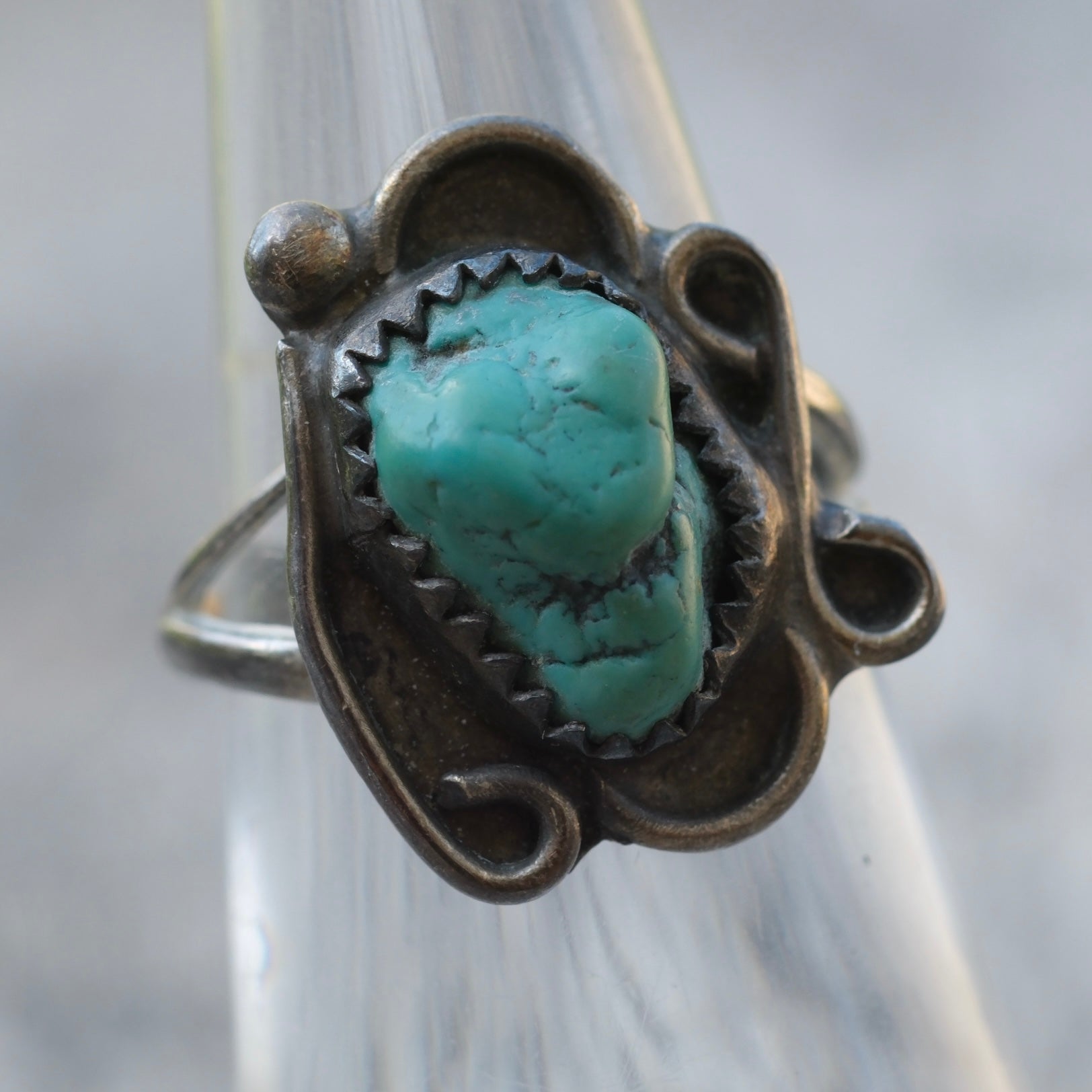 Vintage Sterling Turquoise Ring 6