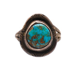 Vintage Sterling Turquoise Ring 5.25