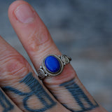 Vintage Sterling Lapis Ring 5.5