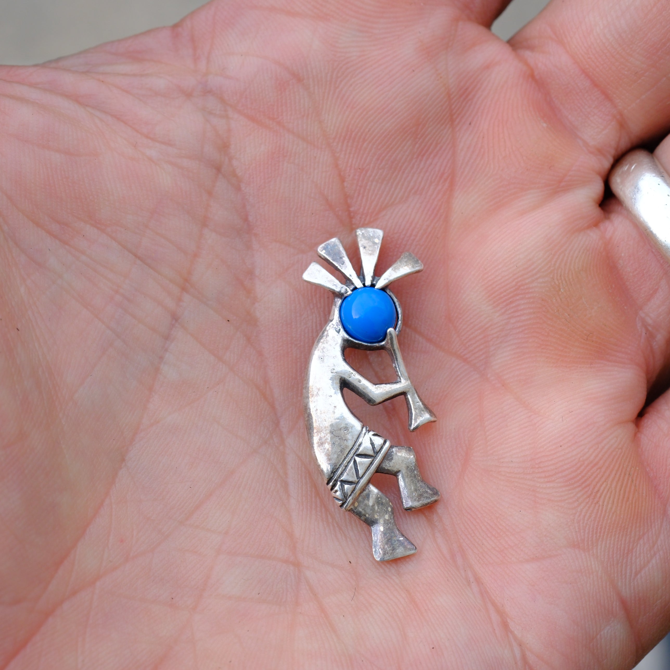 Vintage Sterling Kokopelli Pendant