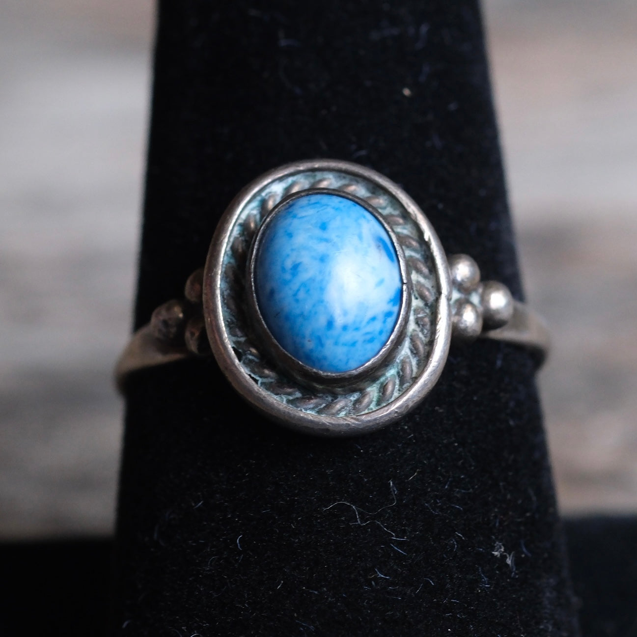 Vintage Sterling Sodalite Ring 8.75