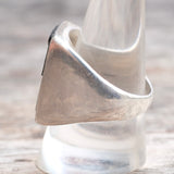 Vintage Sterling Turquoise and Onyx Inlay Ring 10.25