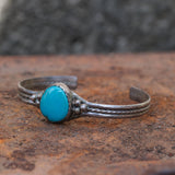 Vintage Sterling Turquoise Cuff