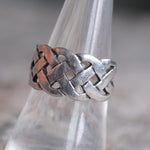 Vintage Sterling Silver Braided Band 8