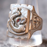 Vintage 1940’s Lucky Dragon Souvenir Ring 12.5