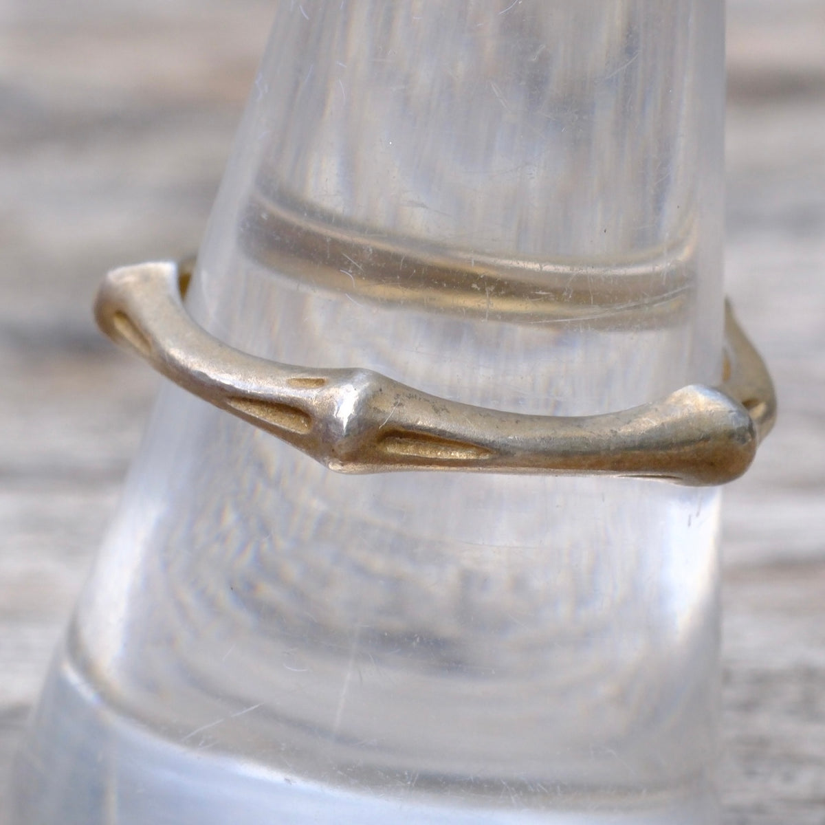 Vintage Sterling Silver Bamboo Band Ring 9