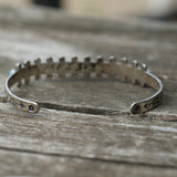 Vintage Sterling Snake Eye Turquoise Cuff
