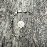 Vintage Sterling Woven Chain Bracelet