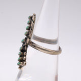 Vintage Sterling Zuni Inlay Turquoise Ring 5.75
