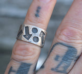 Vintage Sterling Silver Band 4.25