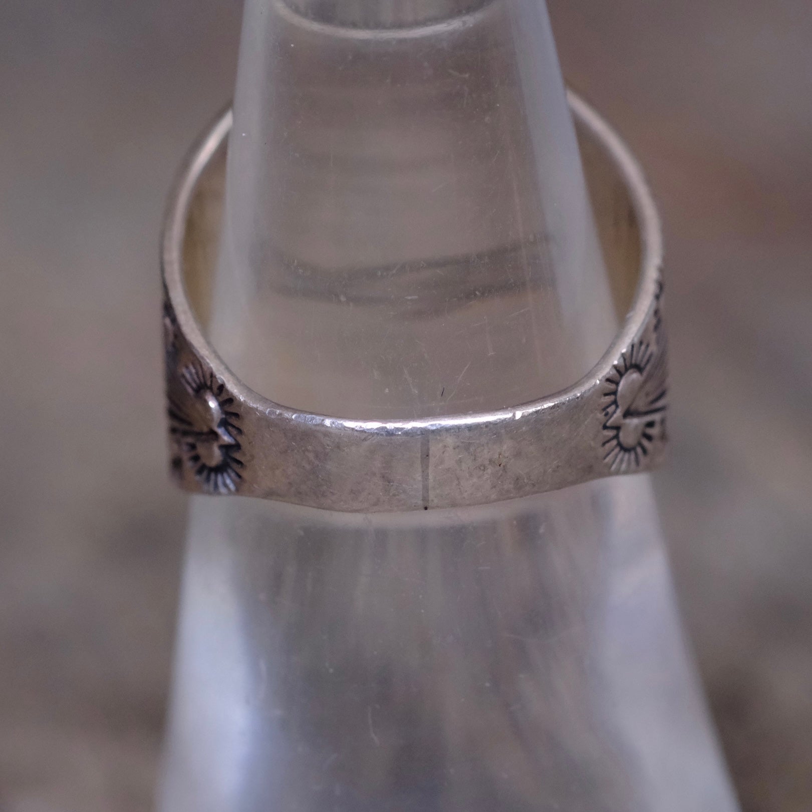 Vintage Sterling Sodalite Stamped Ring 7