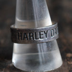 Vintage Sterling Silver Harley Davidson Band 11.25