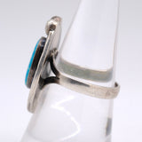 Vintage Sterling Turquoise Horseshoe Ring 8.5