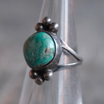 Vintage Sterling Turquoise Ring 4.25