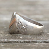 Vintage Sterling WWII Sweetheart Ring 9