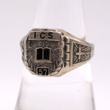 Vintage Sterling 1957 Class Signet Ring 7.5