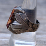 Vintage Sterling Red Jasper Ring 9.5