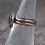 Vintage Sterling Turquoise Ring 7.75