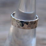 Vintage Sterling Silver Faceted Band Ring 5.5