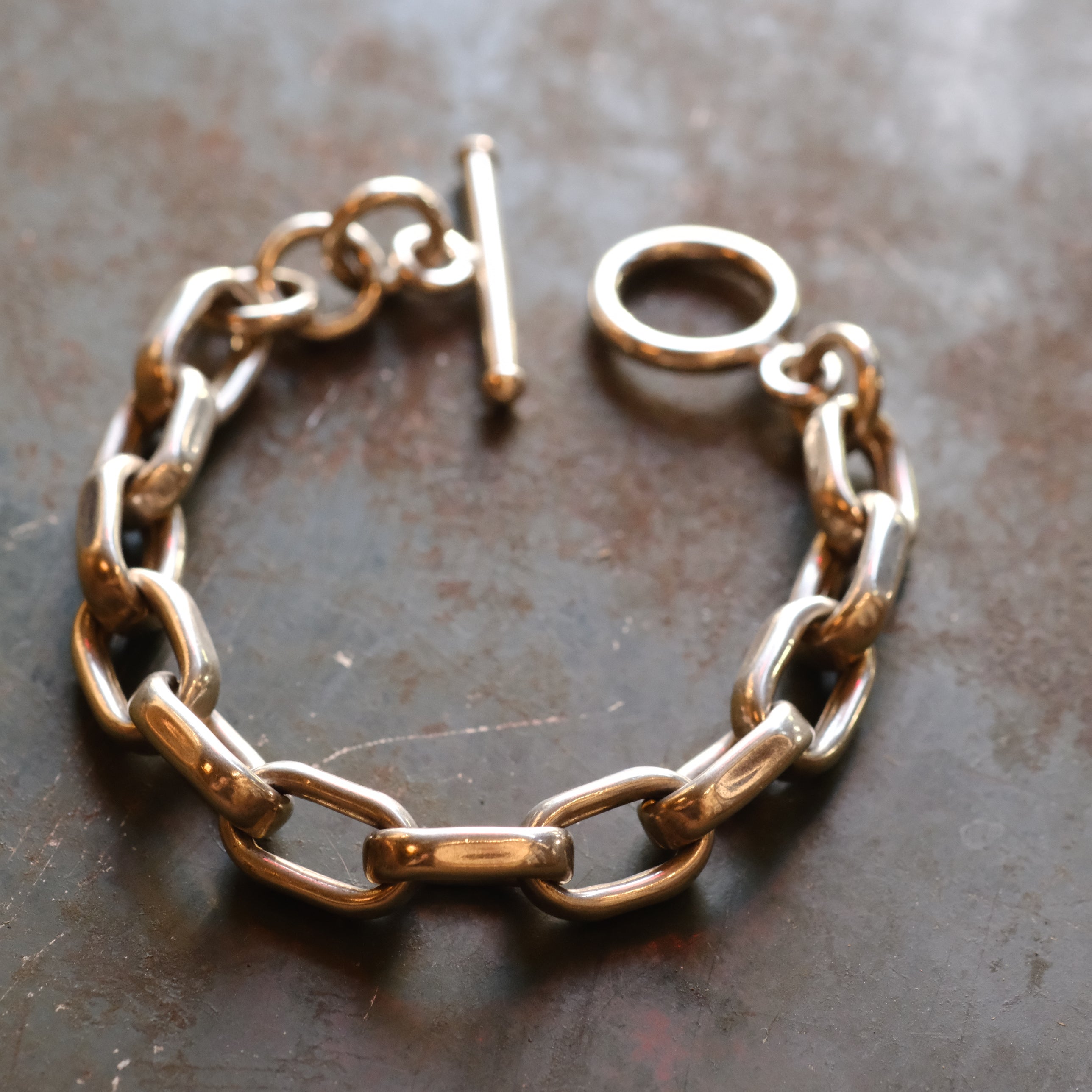 Heavy Vintage Sterling Chain Bracelet