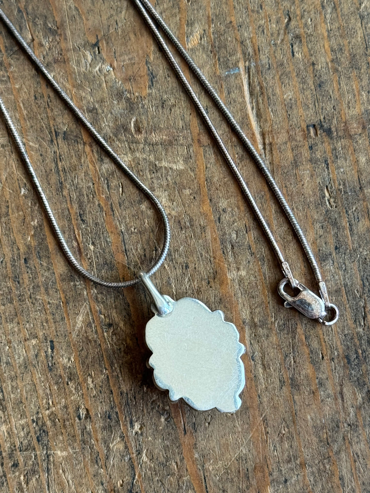 Vintage Sterling Silver Turquoise Florette Necklace