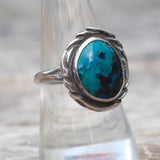 Vintage Sterling Chrysocolla Ring 8.25