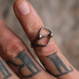 Vintage Sterling Modernist Ring 4
