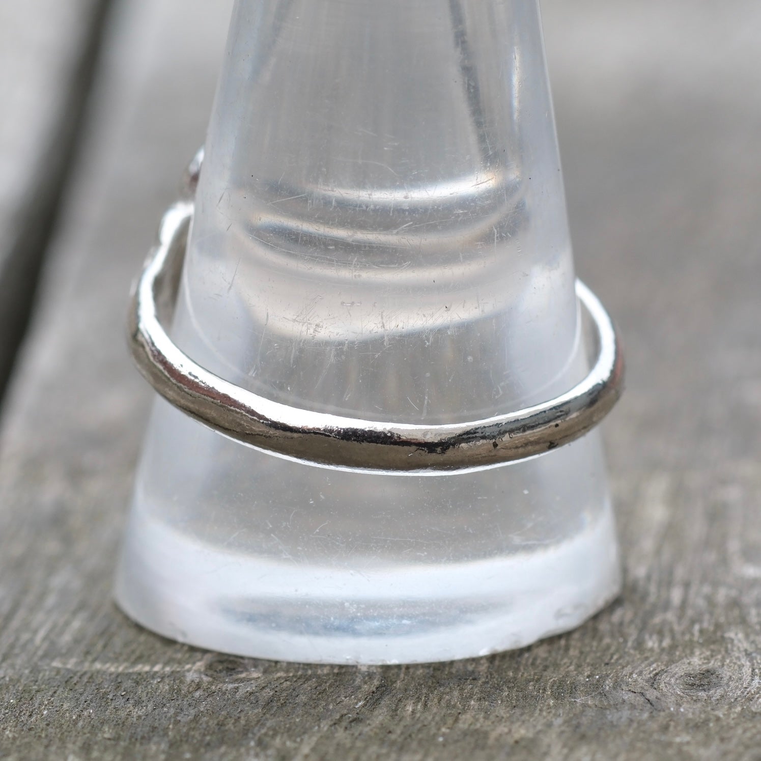 Vintage White Bronze Biker Ring 12
