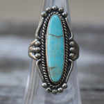 Vintage Sterling Turquoise Ring 5.75