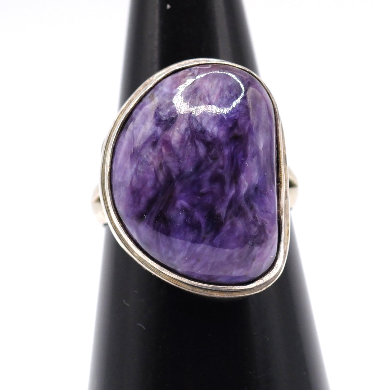 Vintage Sterling Charoite Ring 5.75
