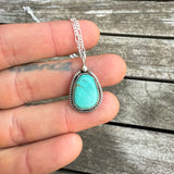 Vintage Sterling Turquoise Roper Necklace