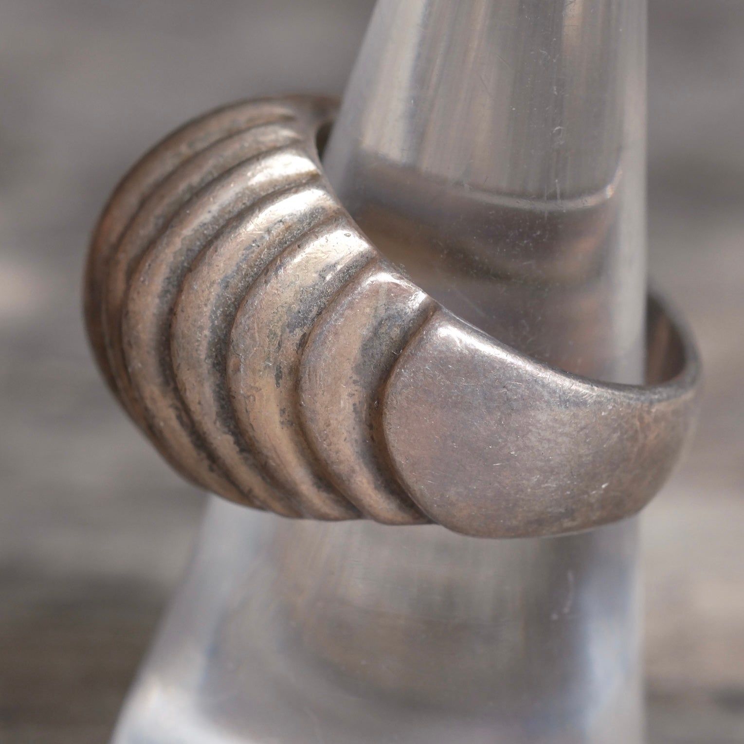 Vintage Sterling Silver Modernist Ring 8