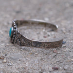 Vintage Sterling Turquoise Crossed Arrows Cuff