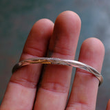 Vintage Sterling Stamped Triangle Cuff Bracelet 6.25"